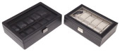 (2) BLACK WATCH STORAGE BOXES<