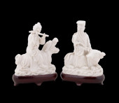 2 BLANC DE CHINE CHINESE DAOIS