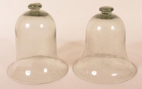 2 BLOWN SMOKEY BUBBLE GLASS SMOKE