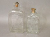 2 BLOWN UNCOLORED GLASS CASE B