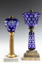 (2) BLUE CUT TO CLEAR BANQUET