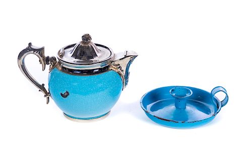 2 BLUE GRANITE WARE1 in chip on