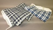 2 BLUE & WHITE BED TICKSca. ea