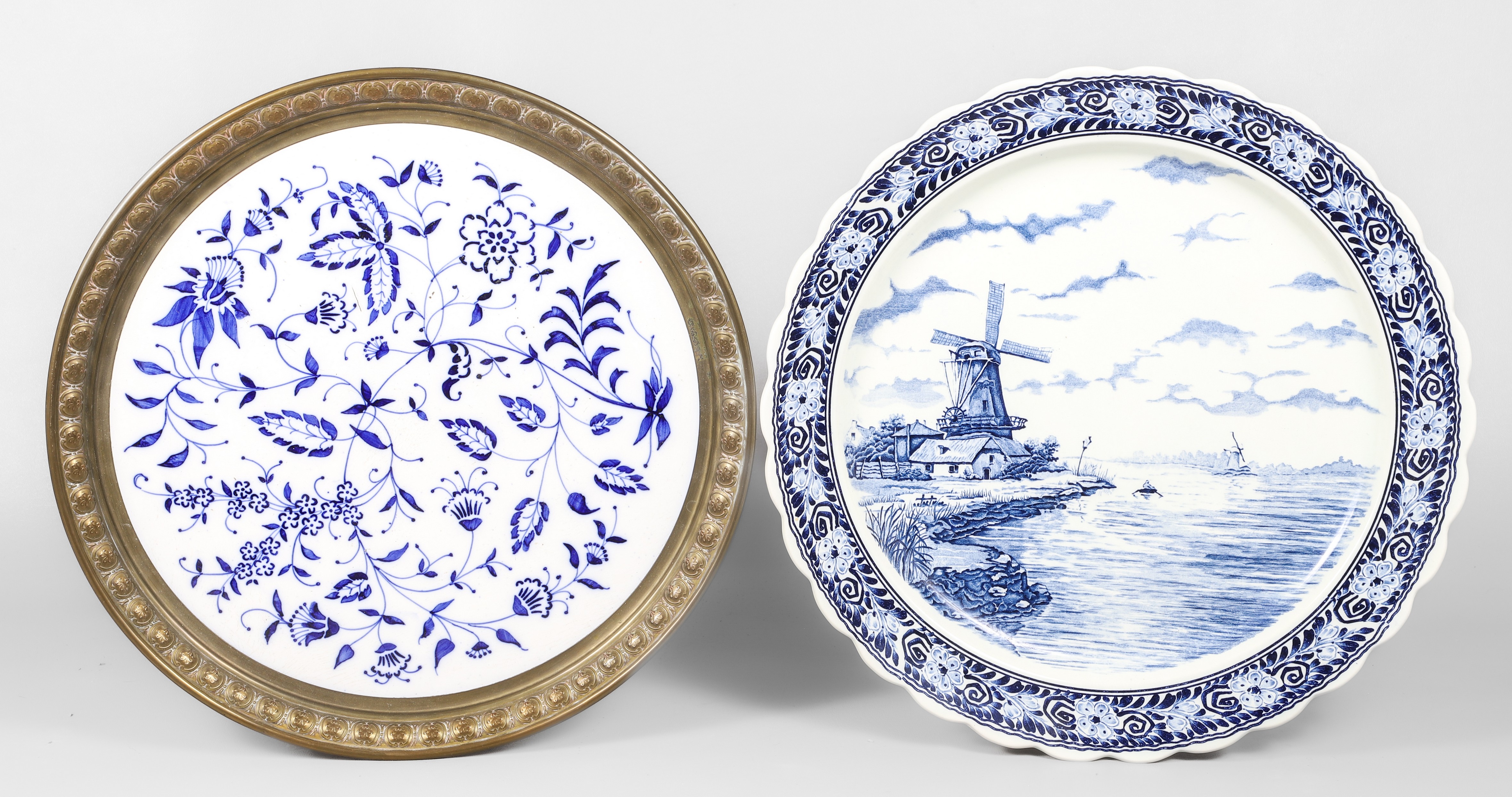 (2) Blue & white porcelain