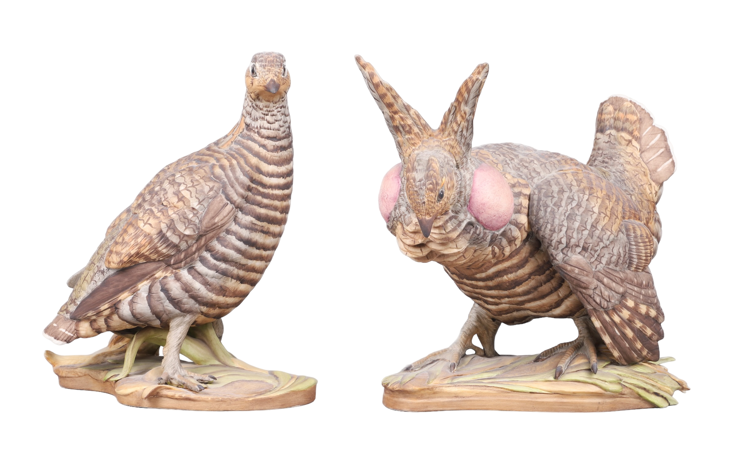 (2) Boehm bisque porcelain