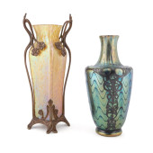 2 BOHEMIAN ART NOUVEAU ART GLA