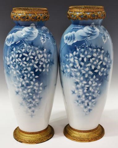 (2) BOHEMIAN BLUE & WHITE PORCELAIN