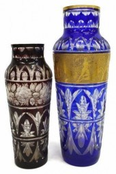 2) BOHEMIAN COBALT & RUBY CUT