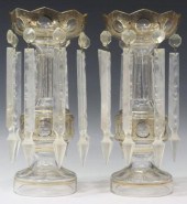 2) BOHEMIAN PARCEL GILT CLEAR