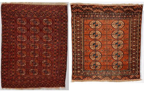 2 BOKHARA TEKKE RUGS1st item: