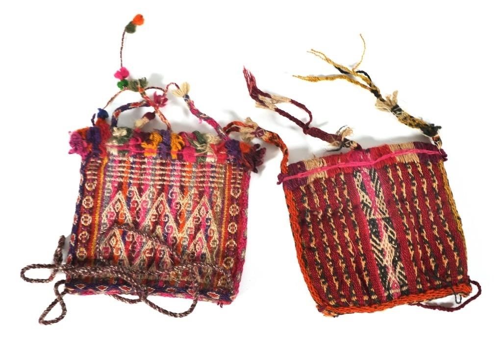 (2) BOLIVIAN COCA LEAF POUCH