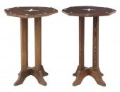 (2) BONE-INLAID OCTAGONAL SIDE