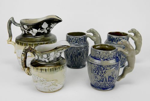2 BOURNE DENBY STONEWARE JUGS2