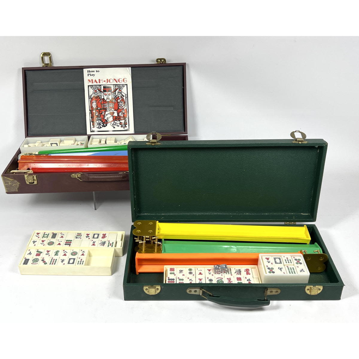 2 Boxed MAH JONG Sets.  Dimensions: