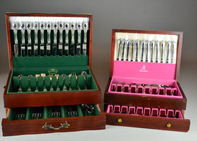 (2) Boxed Silverplate Flatware