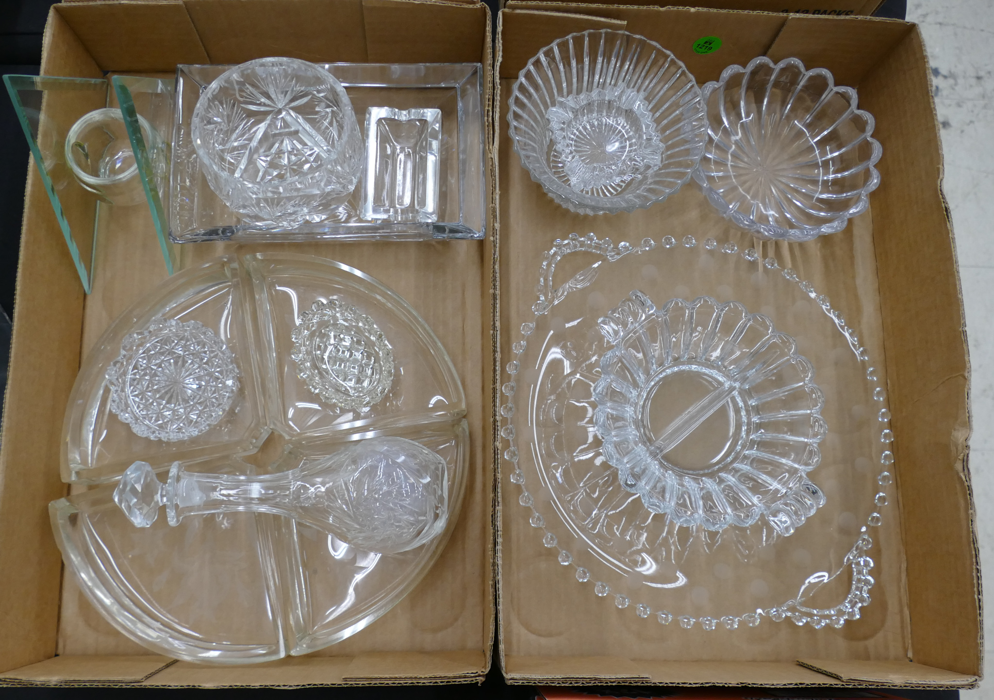 2 Boxes Heisey Glass and Crystal