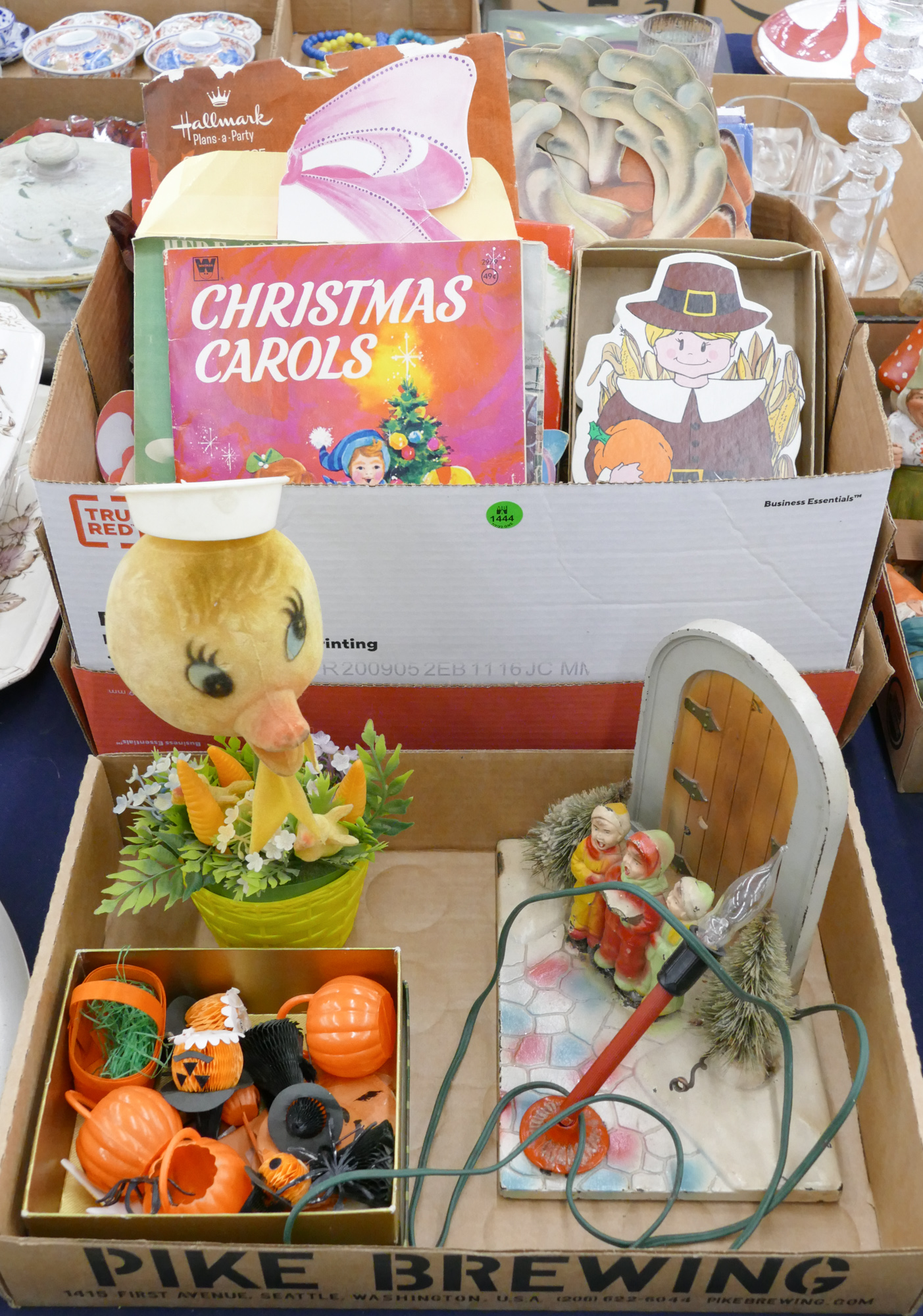 2 Boxes Old Holiday Decorations -