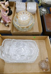 2 Boxes Old Pattern Glass- 18p