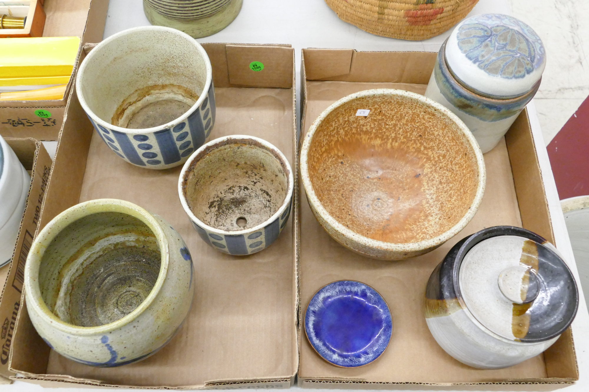 2 Boxes Studio Pottery Planters