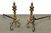 (2) BRASS BEEHIVE & SCROLLED A