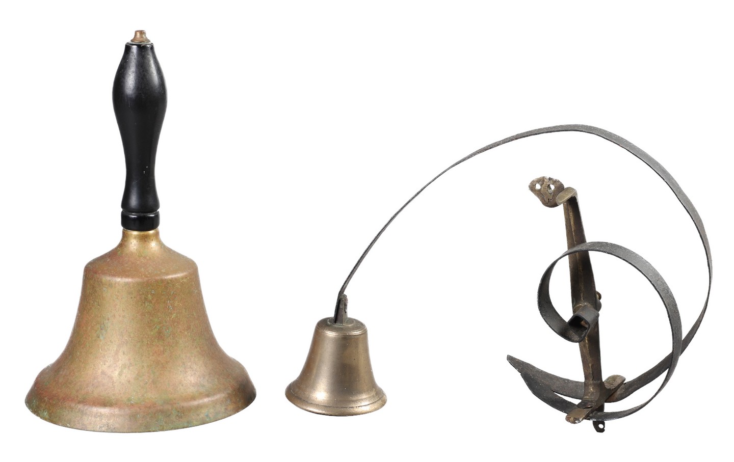 (2) Brass bells, c/o country