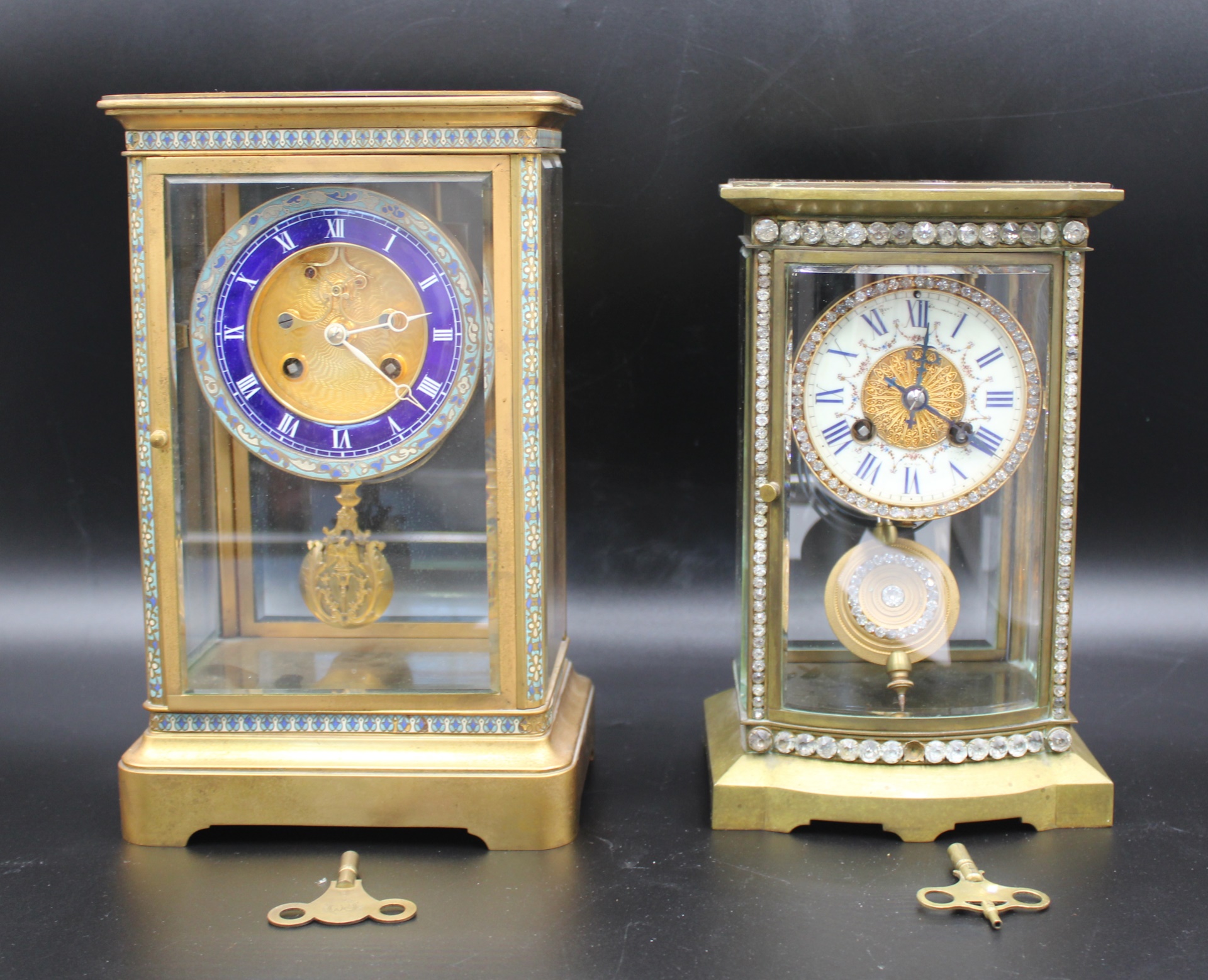 (2) BRASS CARRIAGE CLOCKS. 1