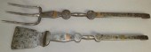 2 BRASS & COPPER INLAY WROUGHT