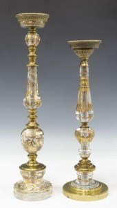 (2) BRASS & GILT PAINTED LUCIT