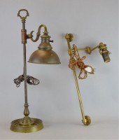 2 BRASS LAMPSBrass adjustable