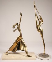(2) BRASS SCULPTURES - Two Mod