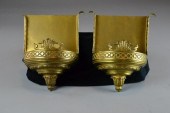 (2) BRASS WALL SCONCESA pair o