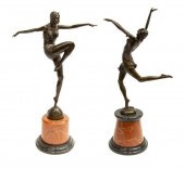 (2) BRONZE DANCERS AFTER B. ZA