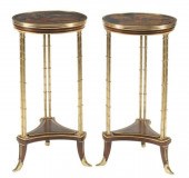 (2) BRONZE DORE CHINOISERIE GU
