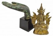 (2) BRONZE HAND OF BUDDHA & TH