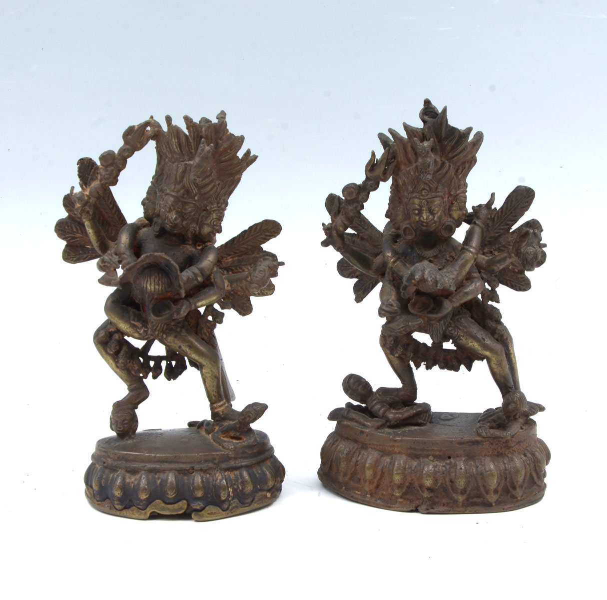 2 BRONZE HINDU DEITIES: 2- Bronze