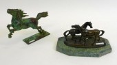 (2) BRONZE HORSE SCULPTURES. 2