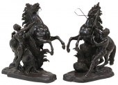 (2) BRONZE MARLY HORSES AFTER