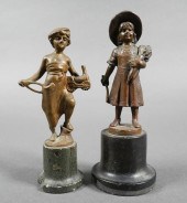 (2) BRONZE MINIATURE SCULPTURE