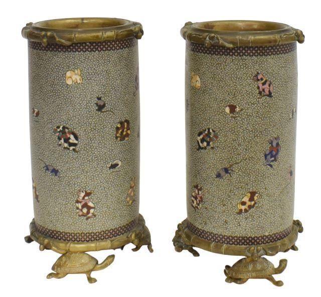 (2) BRONZE-MOUNTED JAPANESE