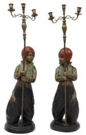 (2) BRONZE ORIENTALIST STYLE 3