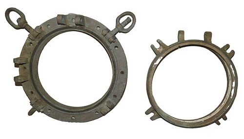 2 BRONZE PORTHOLESLot of 2 old