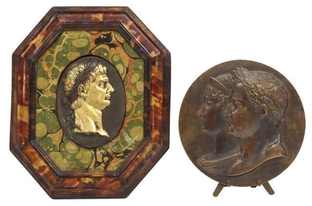 (2) BRONZE RELIEF PLAQUES