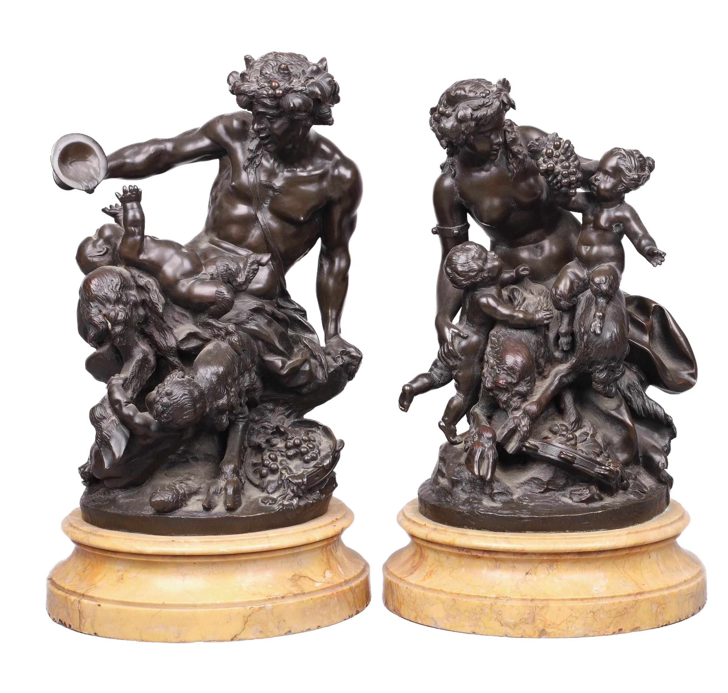 (2) Bronze sculptures, after Michel