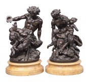 (2) Bronze sculptures, after M