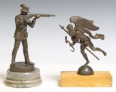 (2) BRONZE SCULPTURES, HUNTER