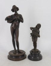(2) BRONZE SCULPTURES OF MUSIC