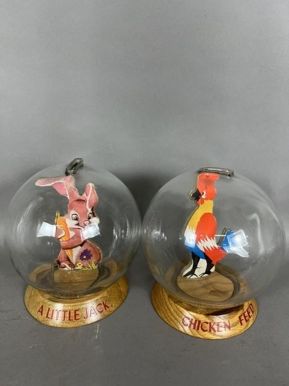 2 BUBBLE BANKSca. 1940s; both