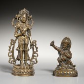 (2) BUDDHIST BRONZE AND COPPER