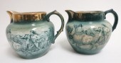 2 BUFFALO POTTERY PITCHERS, IN