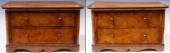 (2) BURLED WALNUT MINIATURE CO